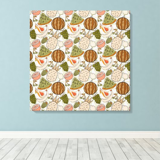 Toile Fruit seamless pattern | Fruit surface pattern 54 (Insitu (Plancher de Bois))