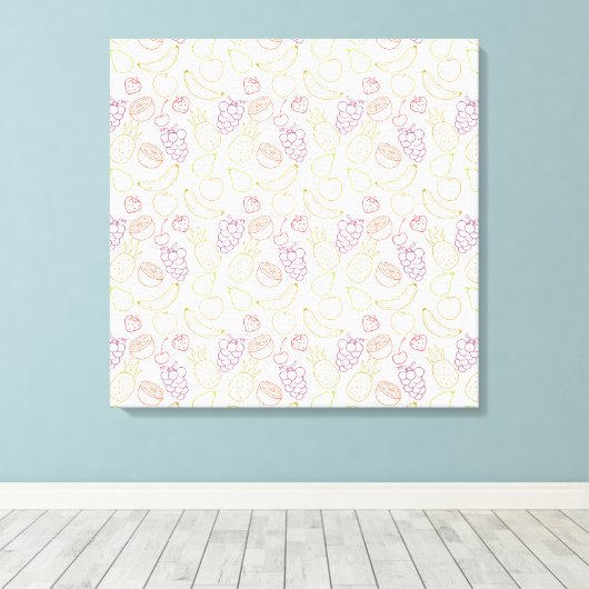 Toile Fruit seamless pattern | Fruit surface pattern 58 (Insitu (Plancher de Bois))