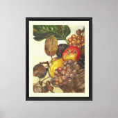 Toile Fruit Still Life Framed Art - Kitchen Decor (Recto)