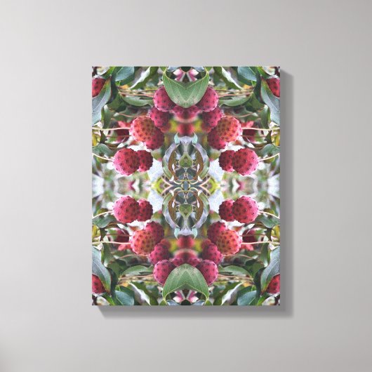 Toile Fruits de Dogwood rouge Nature Abstraite (Recto)