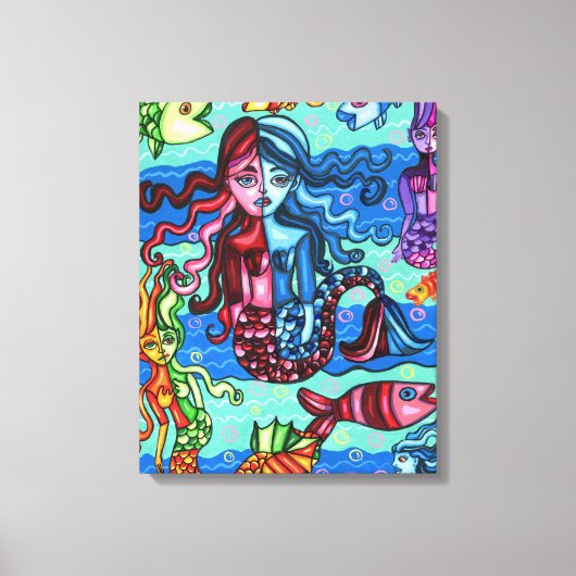 Toile Fruits de mer Poisson Abstrait peinture originale (Recto)