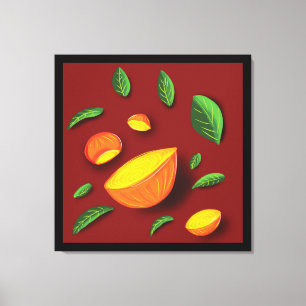 Toile Fruits d'été artistiques Peinture au citron