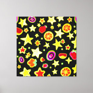 Toile Fruits d'étoile Motif éclatant couleur