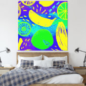 Toile Fruits expressifs Neon Color Art Motif (Insitu(Chambre))