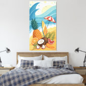 Toile fruits juteux ananas oranges et coco (Insitu(Chambre))