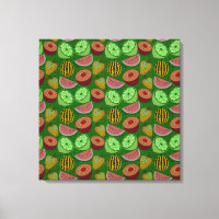 Fruits tropicaux motifs et vert arrière - plan