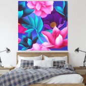 Toile Fuchsia rose violet (Insitu(Chambre))