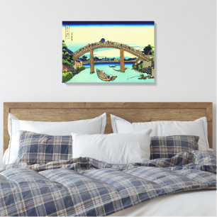 Toile Fuji sous le pont Mannen à Fukagawa Hokusai