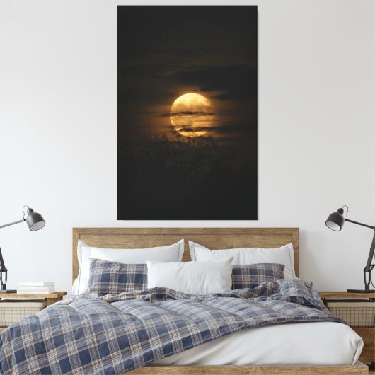 Toile Full Moon Glow Behind Dark Clouds (Insitu(Chambre))