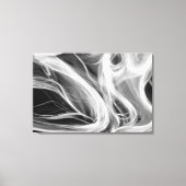 Toile fumée blanche abstraite sur fond noir (Recto)