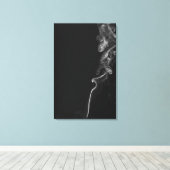 Toile Fumée blanche contre un Arrière - plan noir (Insitu (Plancher de Bois))