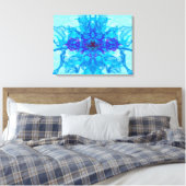 Toile FUMÉE BLEUE - Art Fractal - (Insitu(Chambre))
