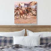 Toile "Fumée d'un 45" par Charles M Russell (Insitu(Chambre))