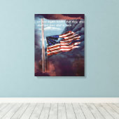 Toile Fumée tombée mais pas oubliée et drapeau déchiré (Insitu (Plancher de Bois))