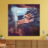 Toile Fumée tombée mais pas oubliée et drapeau déchiré (Insitu(Salon))