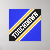 Toile Fun Athletic Vivid Bleu Noir TOUCHDOWN Stripes (Recto)