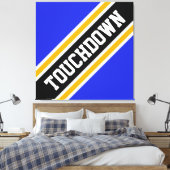 Toile Fun Athletic Vivid Bleu Noir TOUCHDOWN Stripes (Insitu(Chambre))
