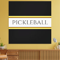 Fun Black Blanc Orange PICKLEBALL Stripes de cours