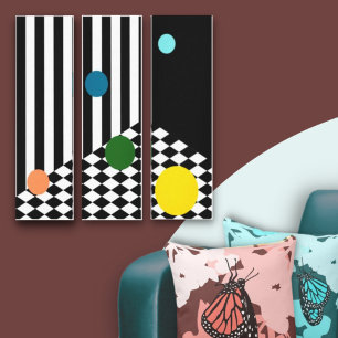Toile Fun Colored Bouncing Balls Black & White Room