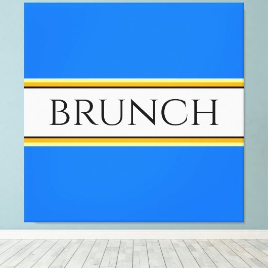 Toile Fun Festif Bleu Bleu Bleu Blanc BRUNCH Stripes Tex (Insitu (Plancher de Bois))