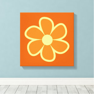 Toile Fun Funky 60s 70s Retro Flower
