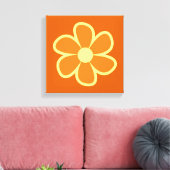 Toile Fun Funky 60s 70s Retro Flower (Insitu(Salon))