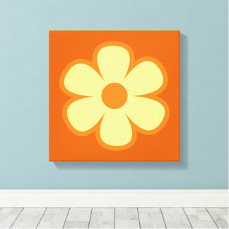 Toile Fun Funky 60s 70s Retro Flower