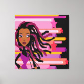 Toile Fun Rasta Girl Wrapped Canvas (Recto)