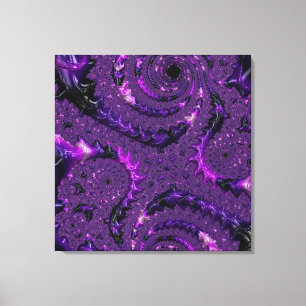 Toile Funky Bold Bohème Violet Abstrait Fractal Numériqu