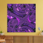 Toile Funky Bold Bohème Violet Abstrait Fractal Numériqu (Insitu(Salon))