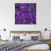 Toile Funky Bold Bohème Violet Abstrait Fractal Numériqu (Insitu(Chambre))