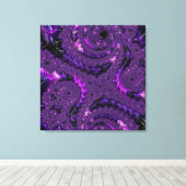 Toile Funky Bold Bohème Violet Abstrait Fractal Numériqu (Insitu (Plancher de Bois))
