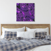 Toile Funky Bold Boho Purple Digital Abstrait Fractal (Insitu(Chambre))