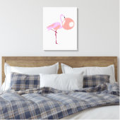 Toile Funky Bubble Flamant rose de gomme soufflante bull (Insitu(Chambre))