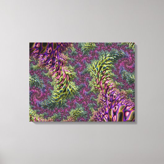 Toile Funky Groovy Abstrait Numérique Art Fractal (Recto)