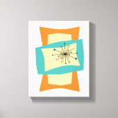 Toile Funky Orange Turquoise Rectangles du milieu du siè (Recto)