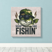 Toile Funny Bass Fishing  (Insitu (Plancher de Bois))
