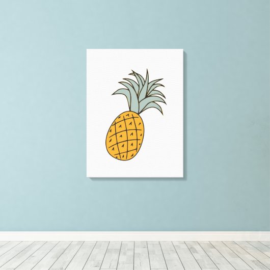 Toile Funny cool pineapple  (Insitu (Plancher de Bois))