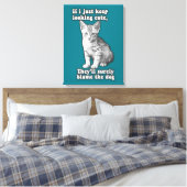 Toile Funny cute cat meme for cat owners & kitty lovers (Insitu(Chambre))