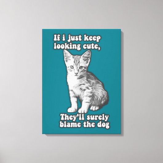 Toile Funny cute cat meme for cat owners & kitty lovers (Recto)