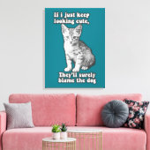 Toile Funny cute cat meme for cat owners & kitty lovers (Insitu(Salon))