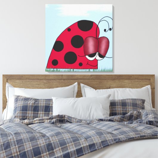 Toile Funny et Euphoric Ladybug (Insitu(Chambre))