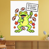 Toile Funny Frog Meme Satire – United States of Kingdom  (Insitu(Salon))