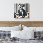 Toile Funny Great Dane Mantle de travail comptable (Insitu(Chambre))