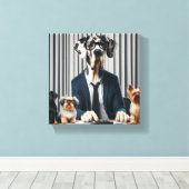 Toile Funny Great Dane Mantle de travail comptable (Insitu (Plancher de Bois))