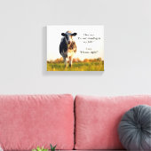 Toile Funny Heifer Debout debout dans le champ (Insitu(Salon))
