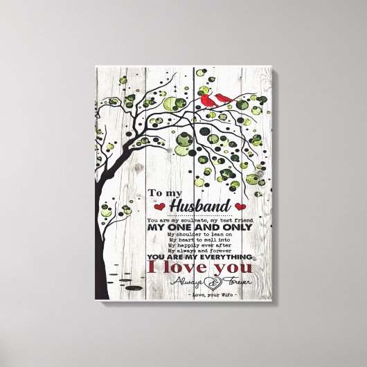 Toile Funny Quotes to Husband | Present for Husband | (Recto)