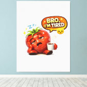 Toile Funny Strawberry "Bro I'm Tired" Graphic Tee (Insitu (Plancher de Bois))
