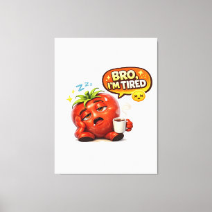 Toile Funny Strawberry "Bro I'm Tired" Graphic Tee