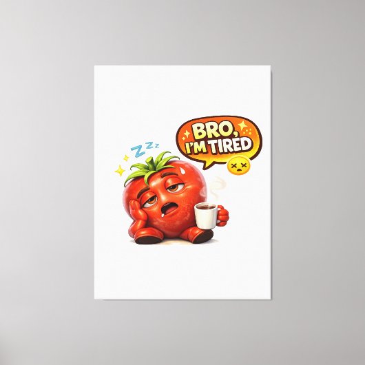 Toile Funny Strawberry "Bro I'm Tired" Graphic Tee (Recto)